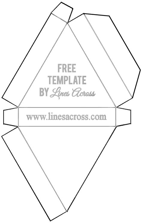 triangle box free Triangle template, Gift box template, Box template