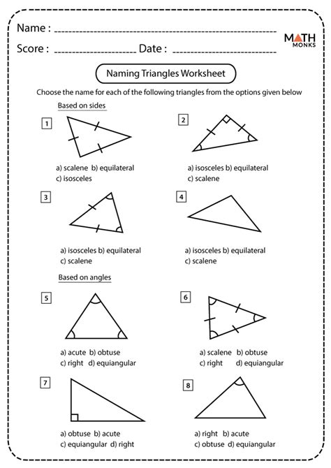 Triangle Worksheets Free Math Worksheets Math Fun Worksheets Triangles Math Worksheets - Triangles Math Worksheets