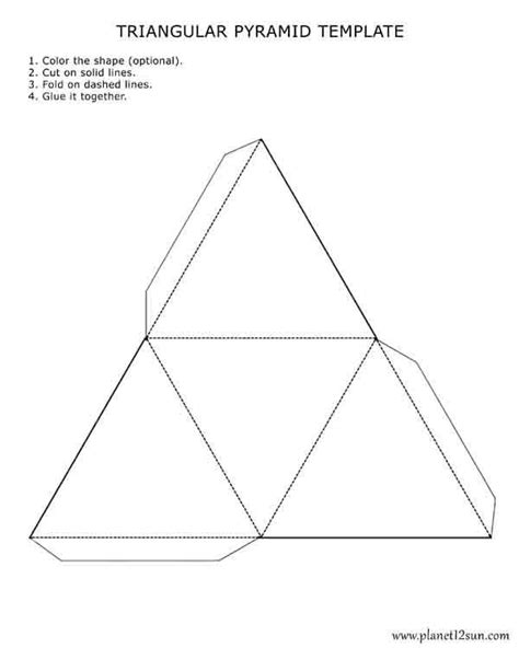Triangular Pyramid Template Printable