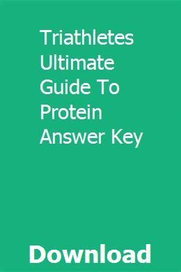 Read Online Triathletes Ultimate Guide To Protein 