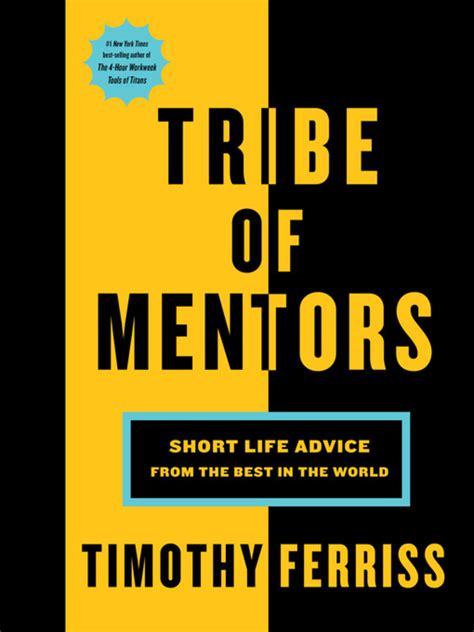 Read Tribe Of Mentors Short Life Advice From The Best In The World 