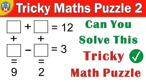 Tricky Puzzles Math Is Fun Tricky Math Riddles - Tricky Math Riddles