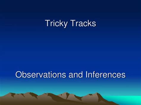 Tricky Tracks Observation And Inference In Science 11 Science Inferences - Science Inferences