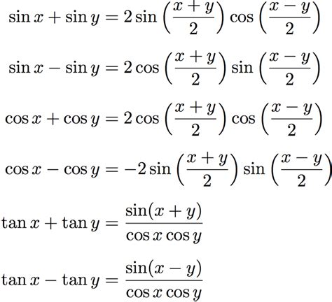 Trigonometric Sum Identities