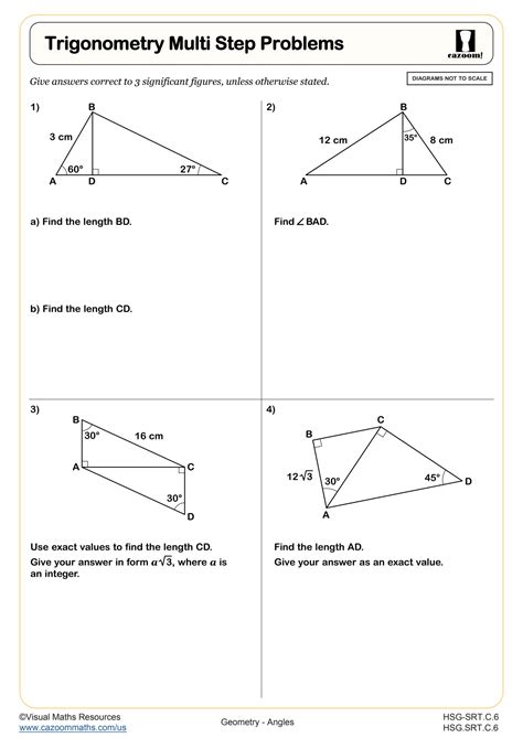 Trigonometry Math Problems And Answers