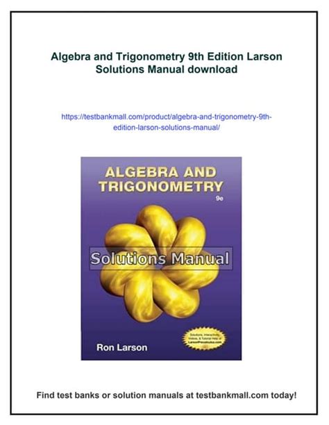 Trigonometry Ninth Edition Solution Manual