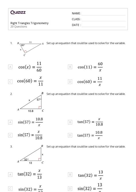 trigonometry quiz grade 10