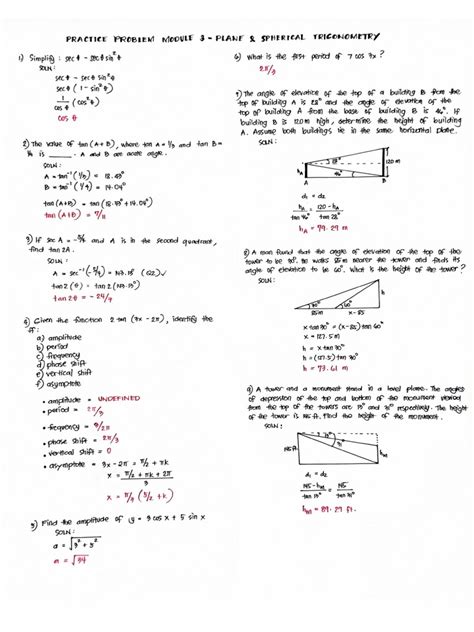 Full Download Trigonometry Practice Problems And Solutions 