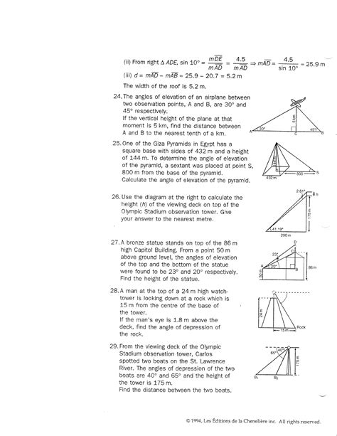 Read Online Trigonometry Word Problems Answers 
