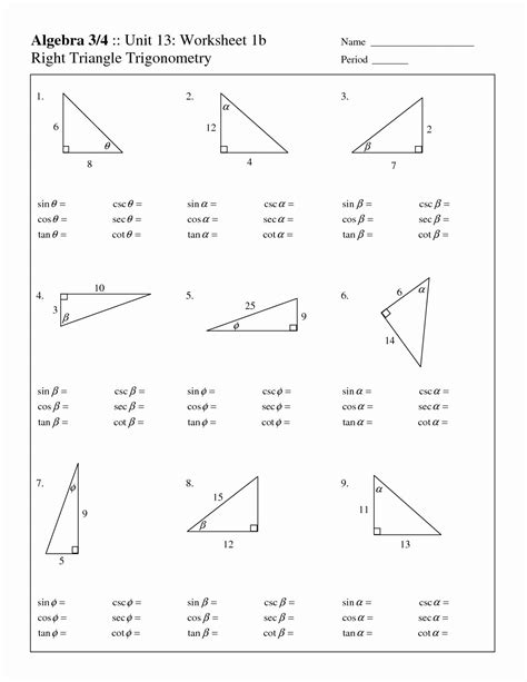 Full Download Trigonometry Worksheet With Answers 