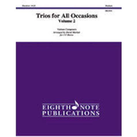 trios for all occasions 3 trombones score parts
