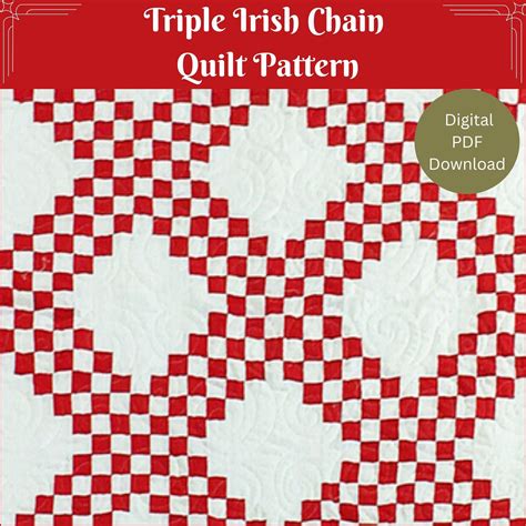 Triple Irish Chain Quilt Pattern