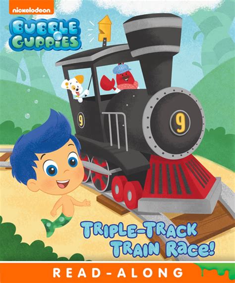 Triple Track Train Race Bubble Guppies Little Golden Book