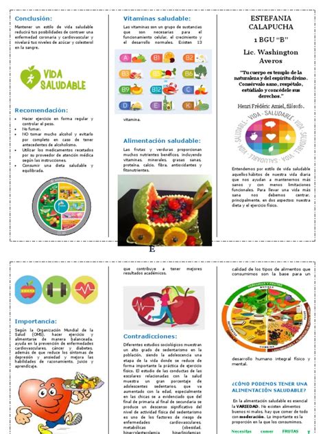 Triptico De Vida Saludable
