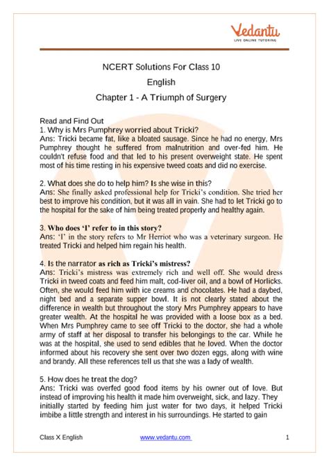 Triumph Of Surgery Class 10 Question Answers
