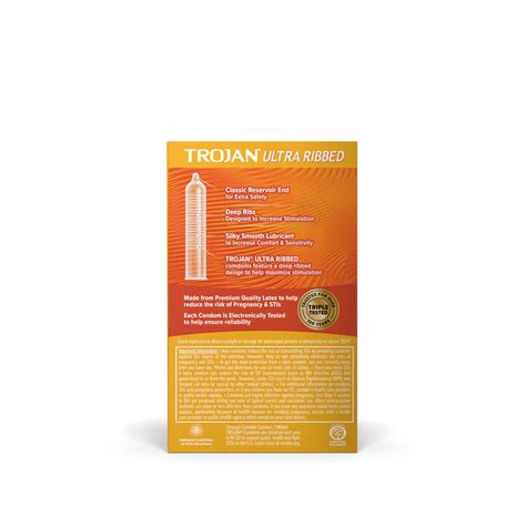 Trojan Ultra Ribbed Size Chart