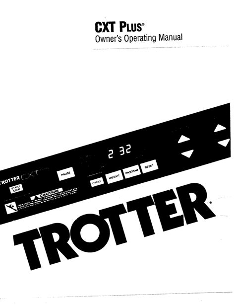 Read Online Trotter Cxt Plus Manual 