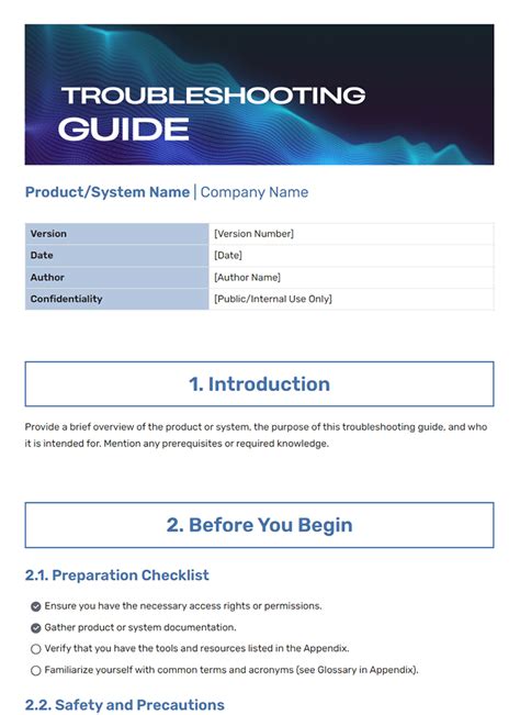Full Download Troubleshooting Guide Format 