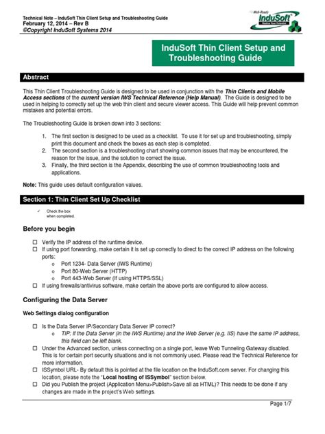 Download Troubleshooting Guide Thin Client 