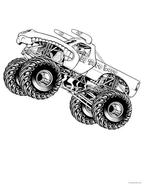 Truck Coloring Pages Monster Truck Coloring4free Garbage Truck Colouring Pictures - Garbage Truck Colouring Pictures