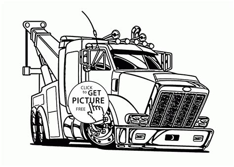 Trucks Coloring Pages Free Amp Printable Truck Coloring Semi Truck Trailer Coloring Pages - Semi Truck Trailer Coloring Pages