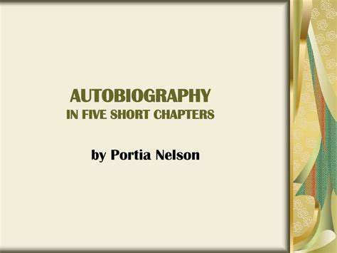 truddi chase autobiography in five short