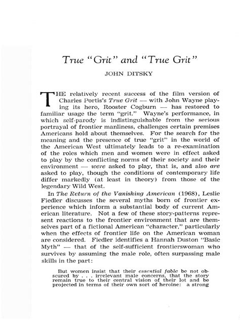 True Grit Pdf