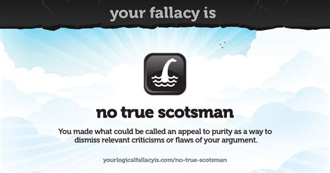 True Scotsman Fallacy