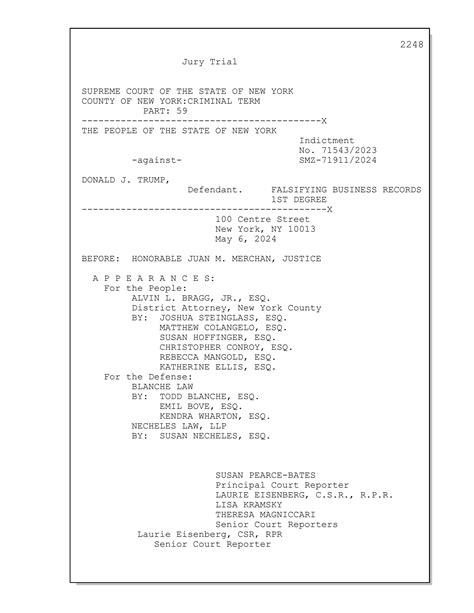 Trump Trial Transcripts