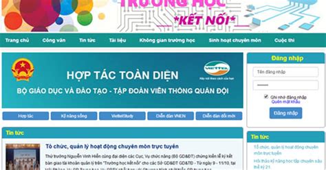 truonghocketnoi | ng dng trang Web truonghocketnoieduvn vo dy
