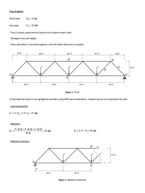 Truss Problems With Solutions