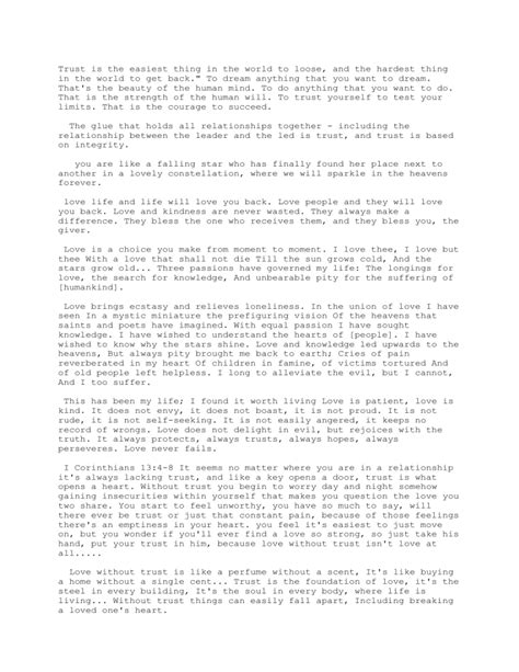Trust Format For Dating