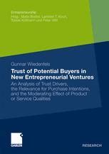 Read Trust Of Potential Buyers In New Entrepreneurial Ventures 