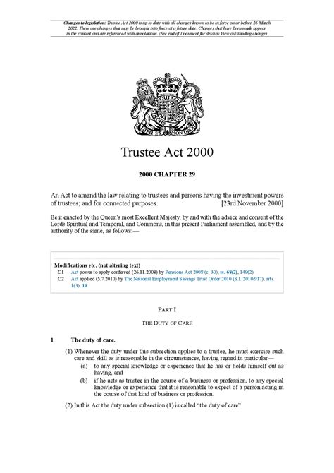 Trustee Act 2000