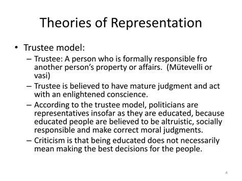 Trustee Model Of Representation