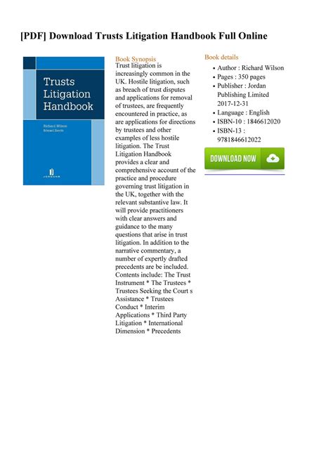 trusts litigation handbook