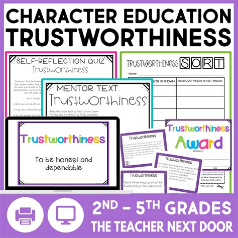 Trustworthiness Guidance Lessons For Elementary