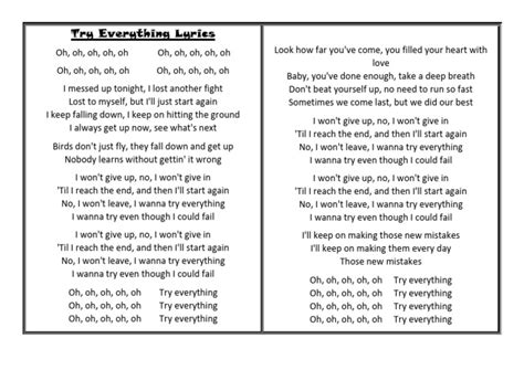 Trying Everything Lyrics
