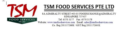 tsm food services singapore map