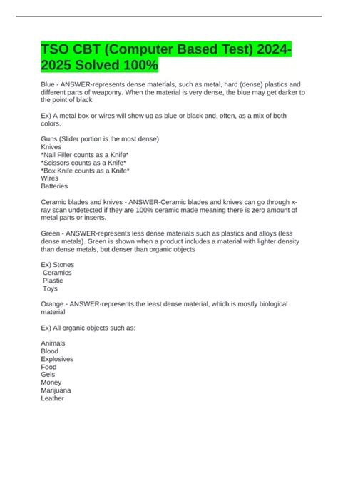 tso computer based test study guide