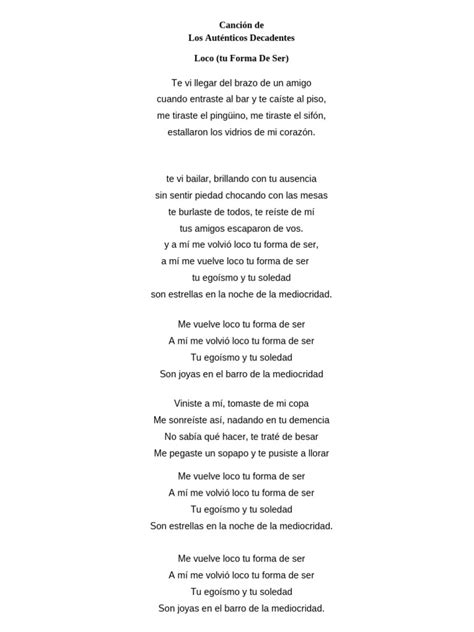 Tu Forma De Ser Letra