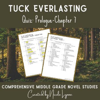 Full Download Tuck Everlasting Chapter Quizzes 