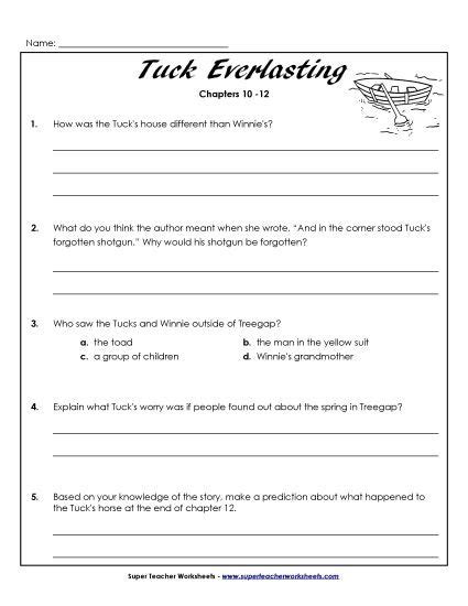 Full Download Tuck Everlasting Chapters 10 16 