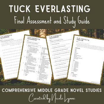 Read Online Tuck Everlasting Final Test Study Guide 