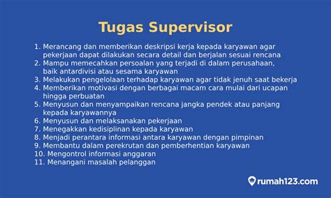 tugas supervisor