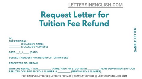 Tuition Fee Request Letter Sample