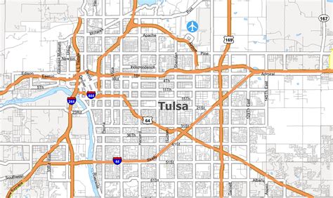 tulsa oklahoma map