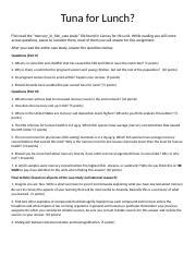 Download Tuna For Lunch Case Study Answer Key 