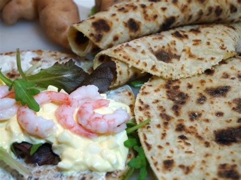 tunnbröd med potatis