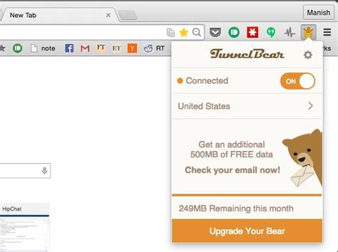 tunnelbear browser extension